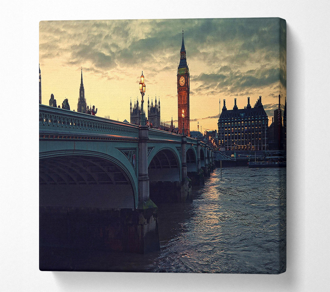  A Canvas Print of London At Dusk Canvas Wall Art