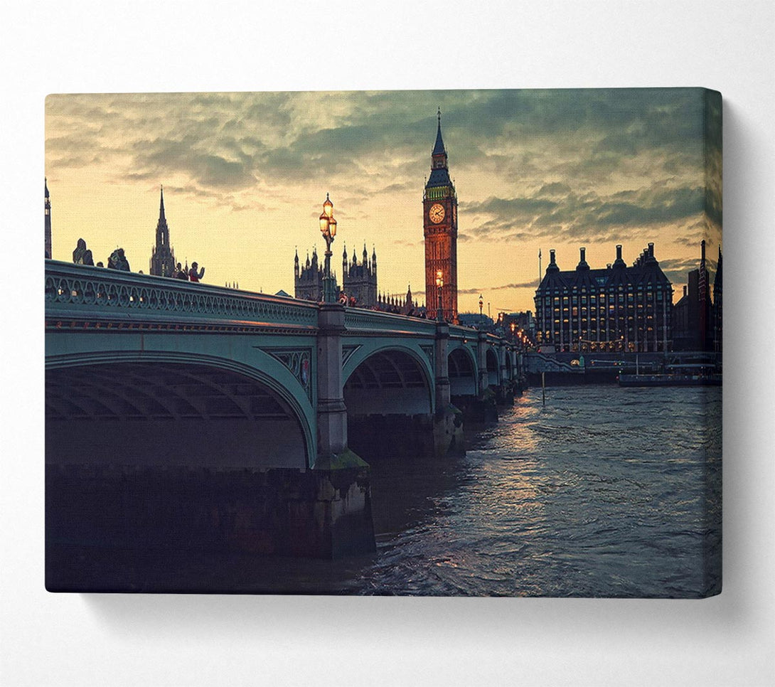  A Canvas Print of London At Dusk Canvas Wall Art