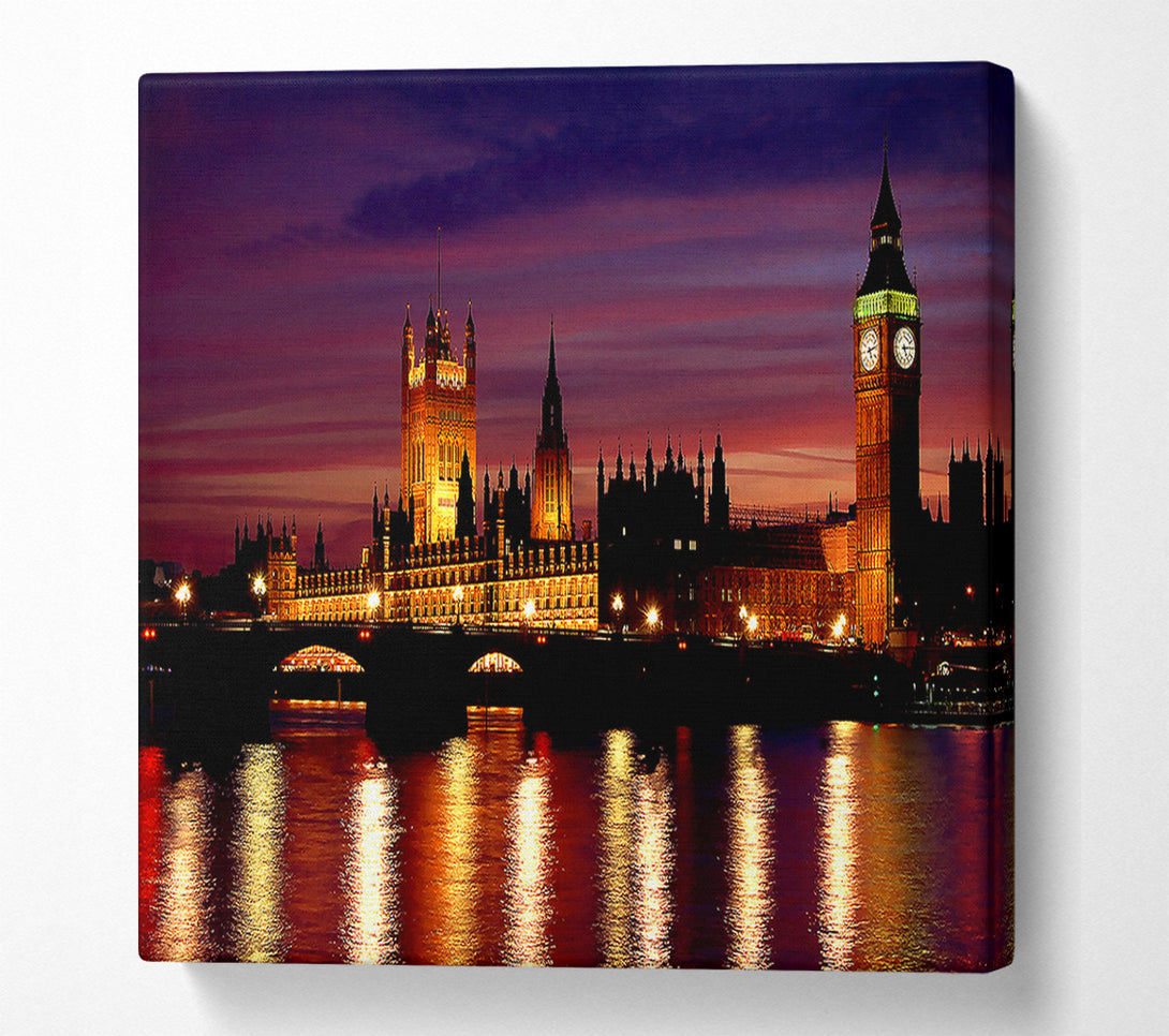  A Canvas Print of London At Night Canvas Print