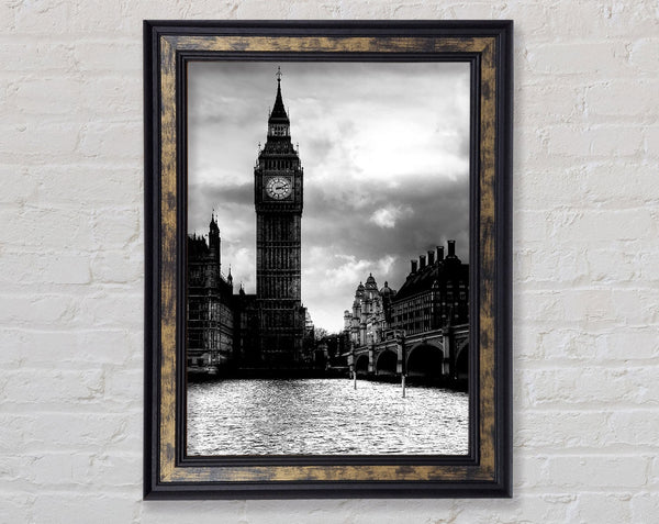 London Big Ben B n W Framed Print
