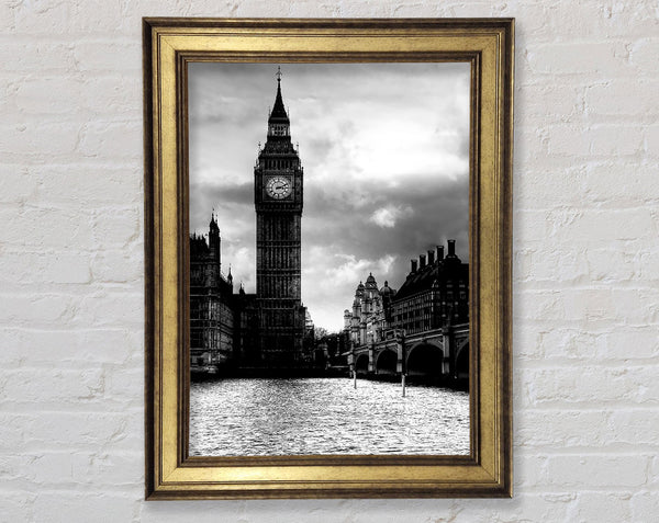 London Big Ben B n W Framed Print