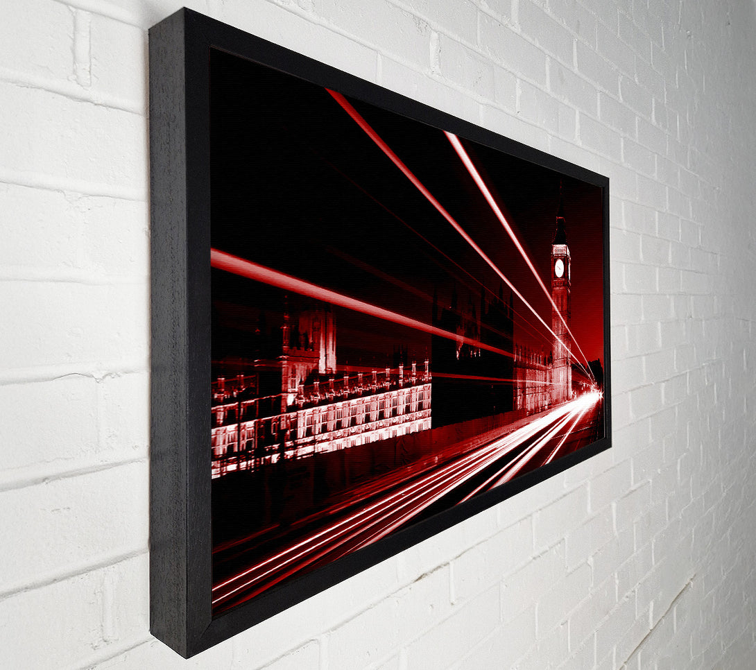  A Canvas Print of London Big Ben City Lights Red Canvas Art