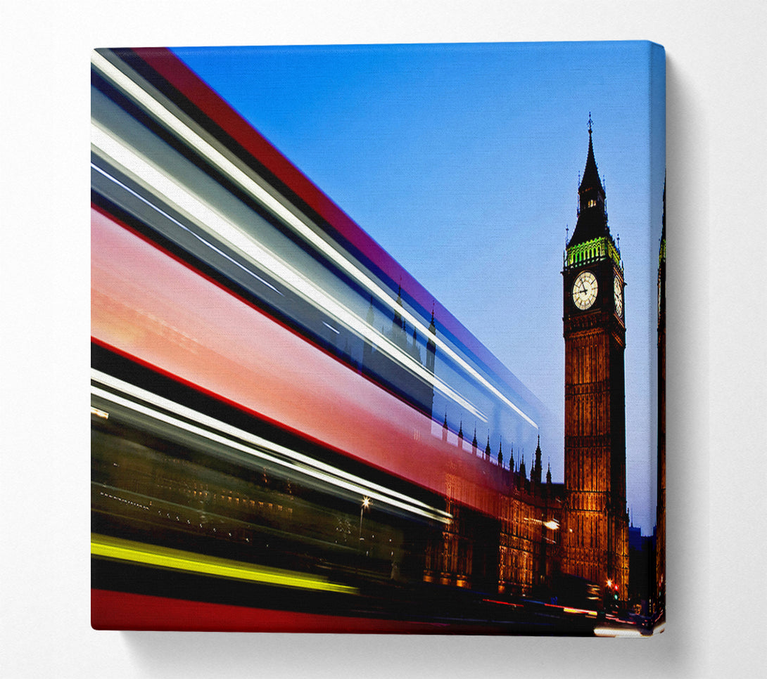  A Canvas Print of London Big Ben Double Decker Bus Canvas Art