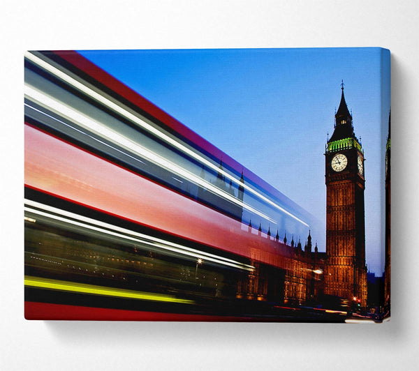  A Canvas Print of London Big Ben Double Decker Bus Canvas Art