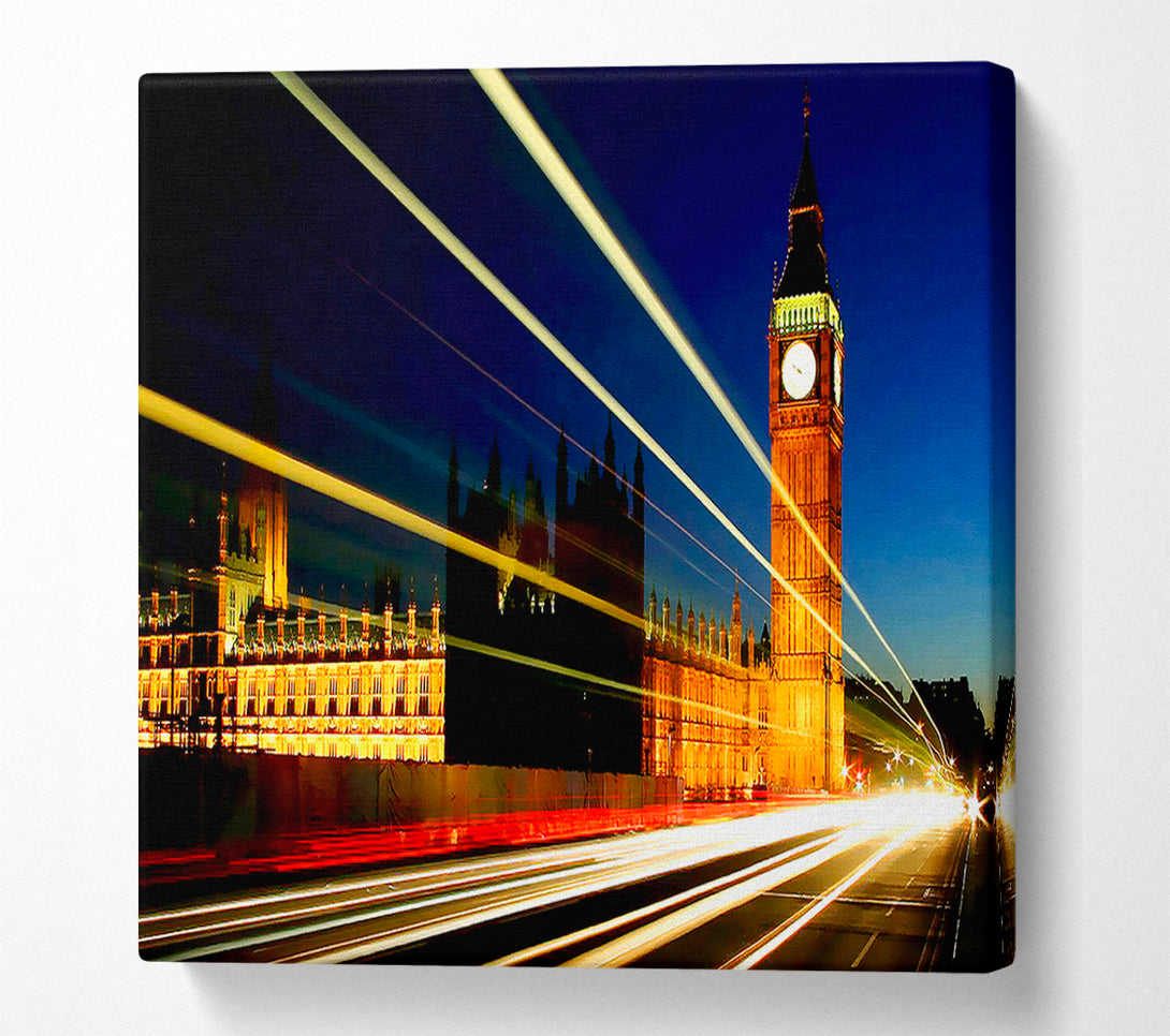  A Canvas Print of London Big Ben Lights Canvas Wall Art