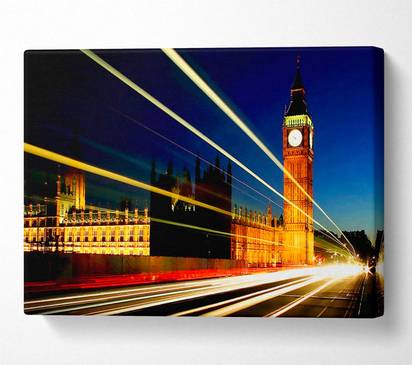  A Canvas Print of London Big Ben Lights Canvas Wall Art