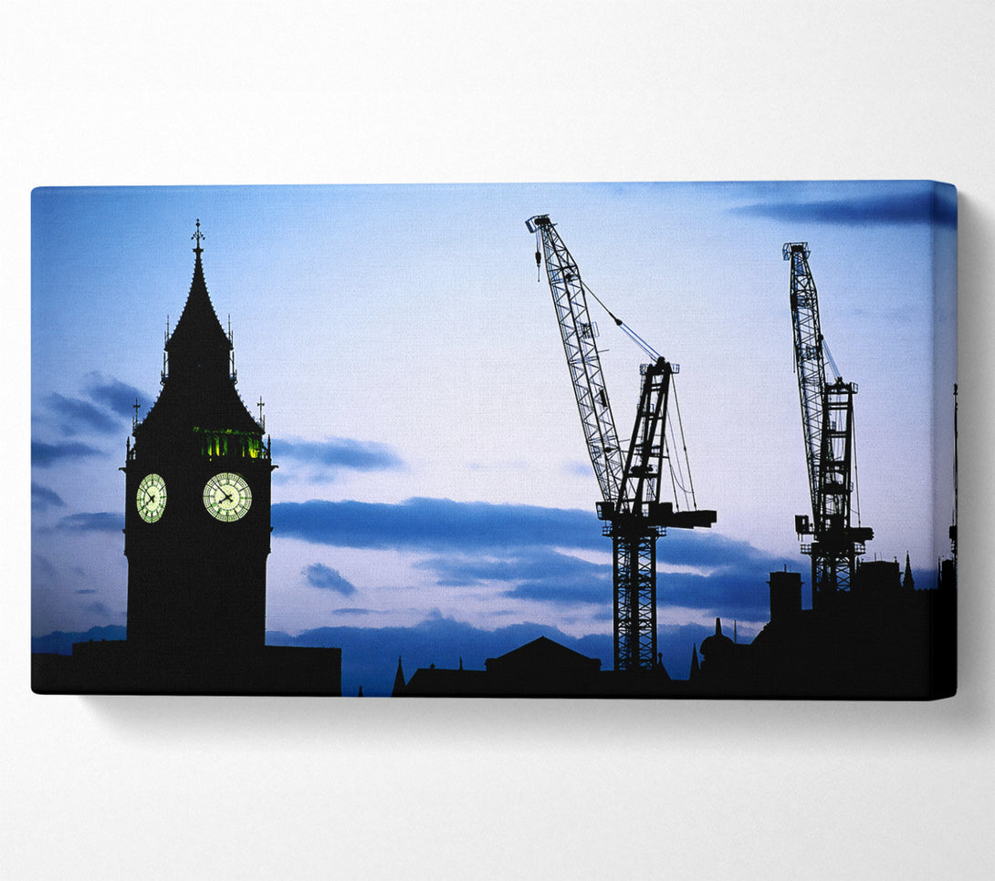  A Canvas Print of London Big Ben Lilac Night Skys Canvas Art