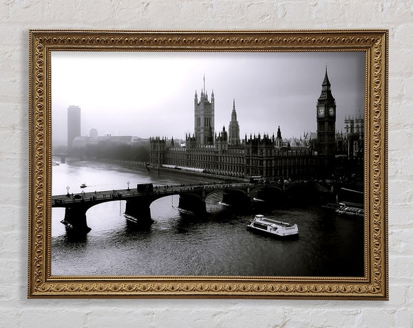 London Black And White Framed Print