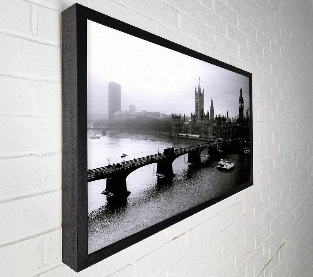  A Canvas Print of London Black And White Canvas Print
