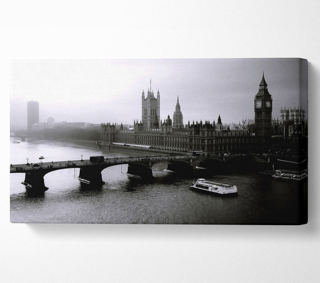  A Canvas Print of London Black And White Canvas Print