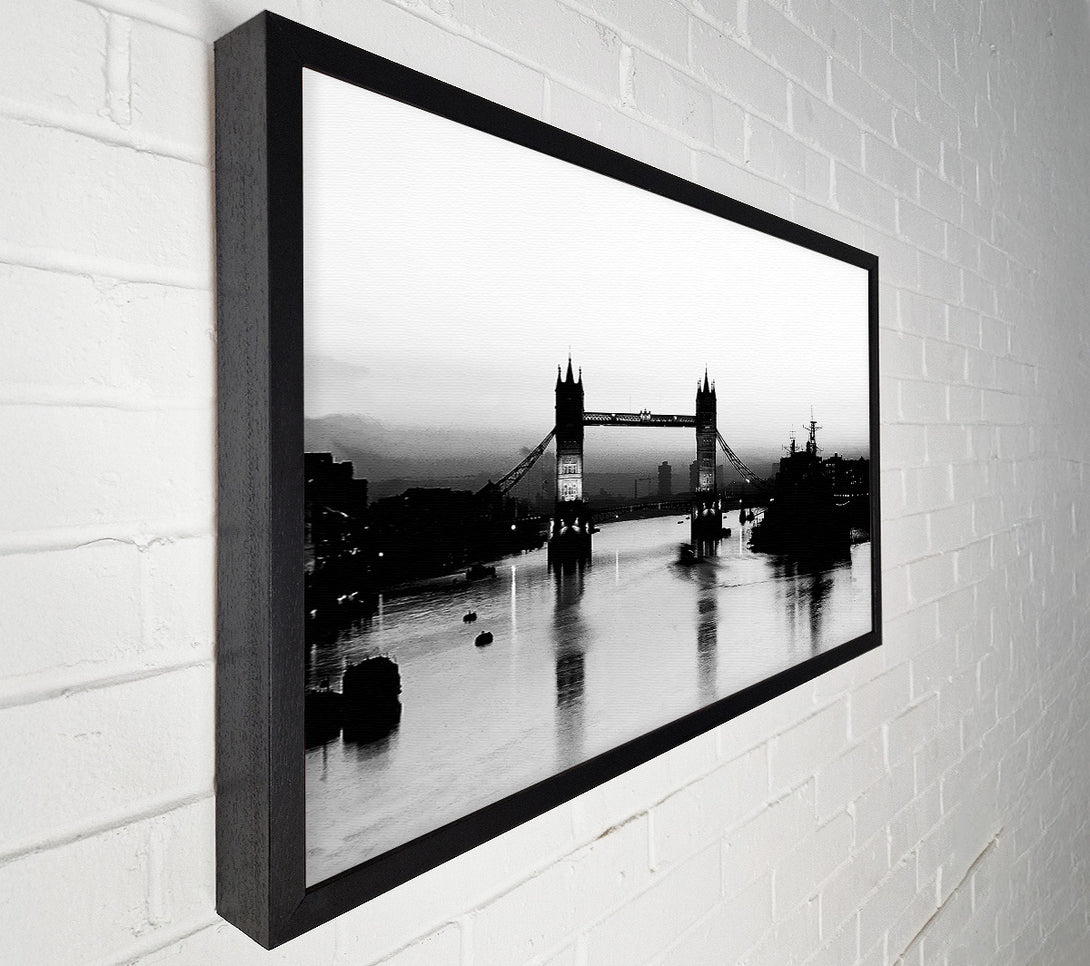  A Canvas Print of London Bridge B n W Canvas Print