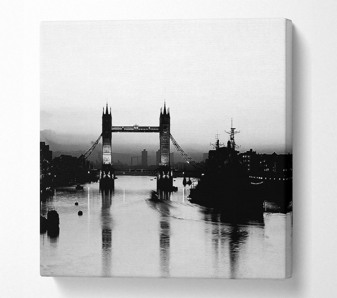  A Canvas Print of London Bridge B n W Canvas Print