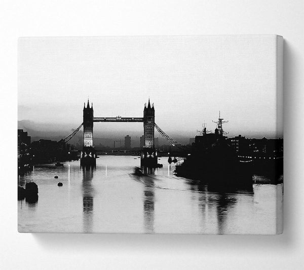  A Canvas Print of London Bridge B n W Canvas Print