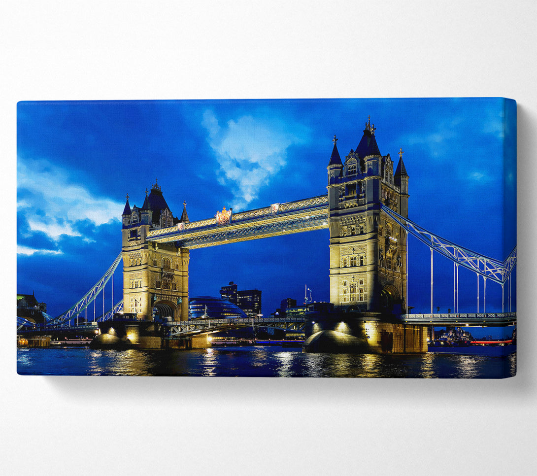  A Canvas Print of London Bridge Blue Evening Skys Canvas Wall Art