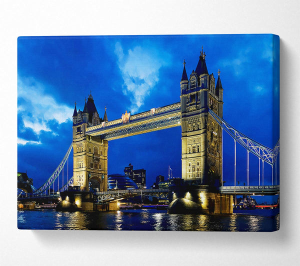  A Canvas Print of London Bridge Blue Evening Skys Canvas Wall Art
