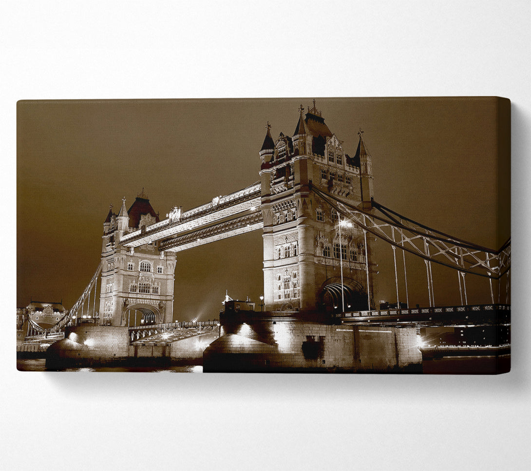  A Canvas Print of London Bridge Chocolate Skys Canvas Print