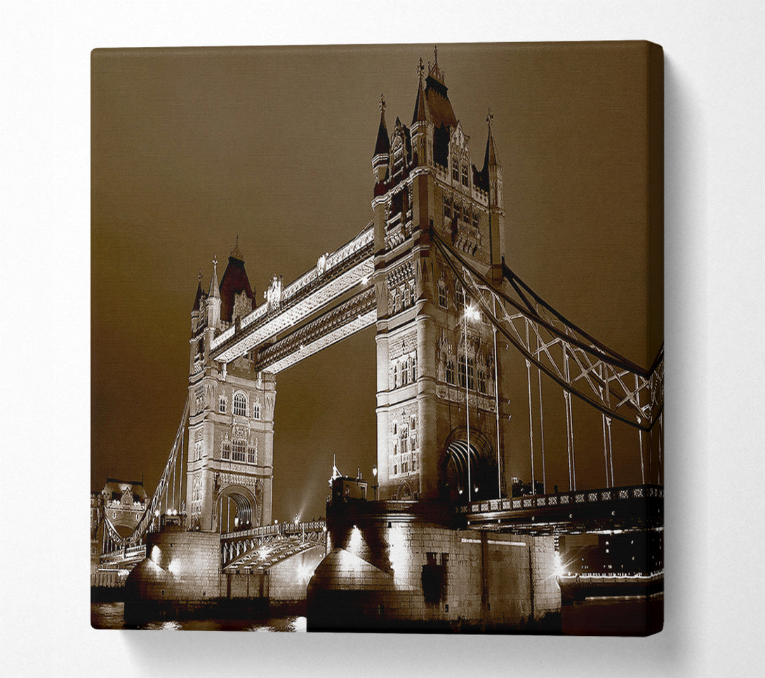  A Canvas Print of London Bridge Chocolate Skys Canvas Print