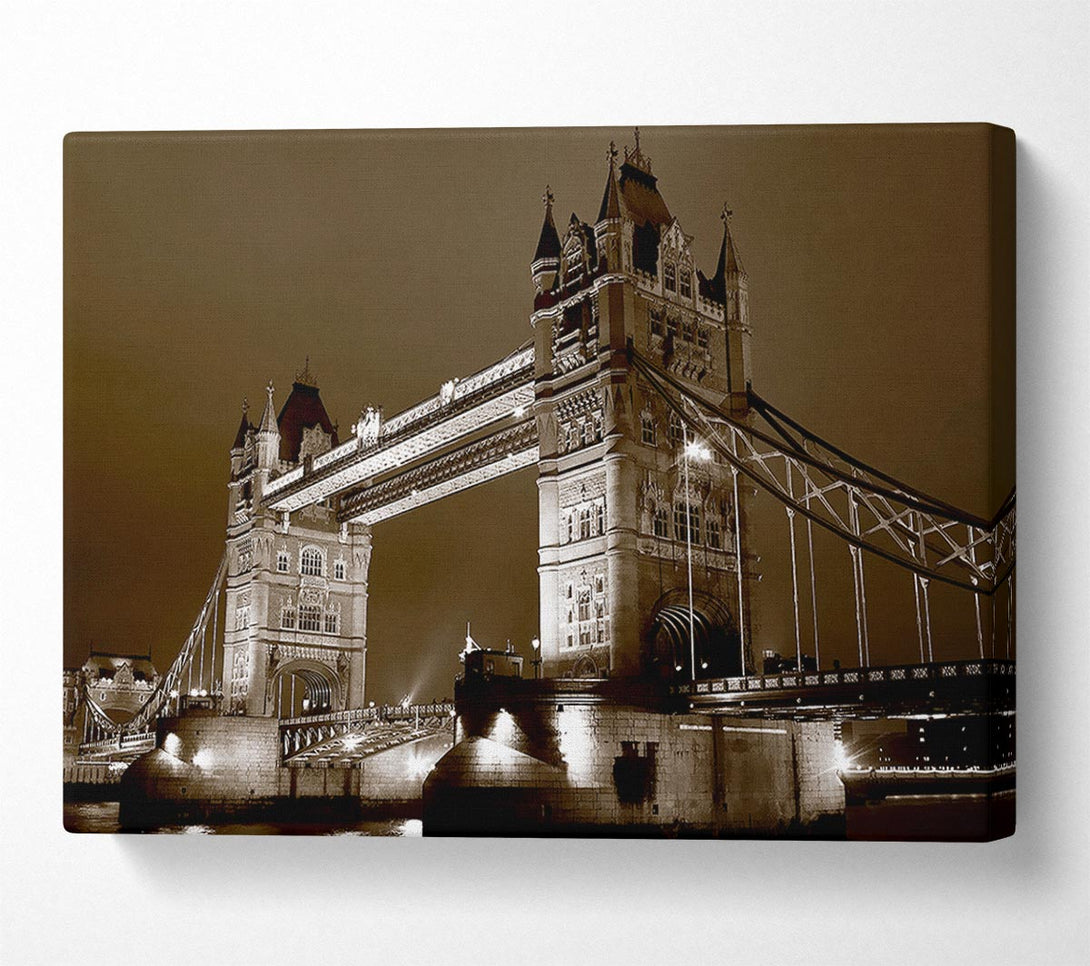  A Canvas Print of London Bridge Chocolate Skys Canvas Print