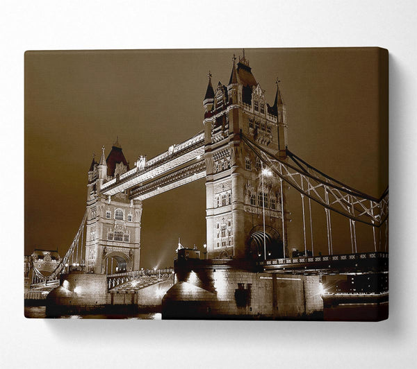  A Canvas Print of London Bridge Chocolate Skys Canvas Print