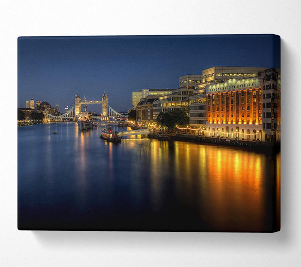  A Canvas Print of London Bridge Hospital At Night Canvas Art