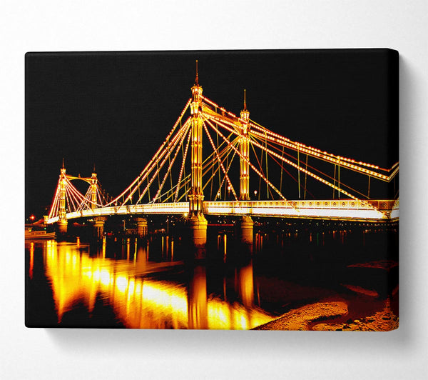  A Canvas Print of London Bridge Reflections Canvas Wall Art