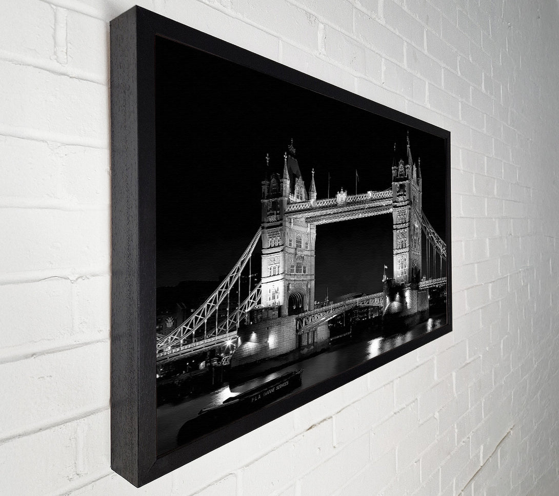  A Canvas Print of London Bridge Retro B n W Canvas Print