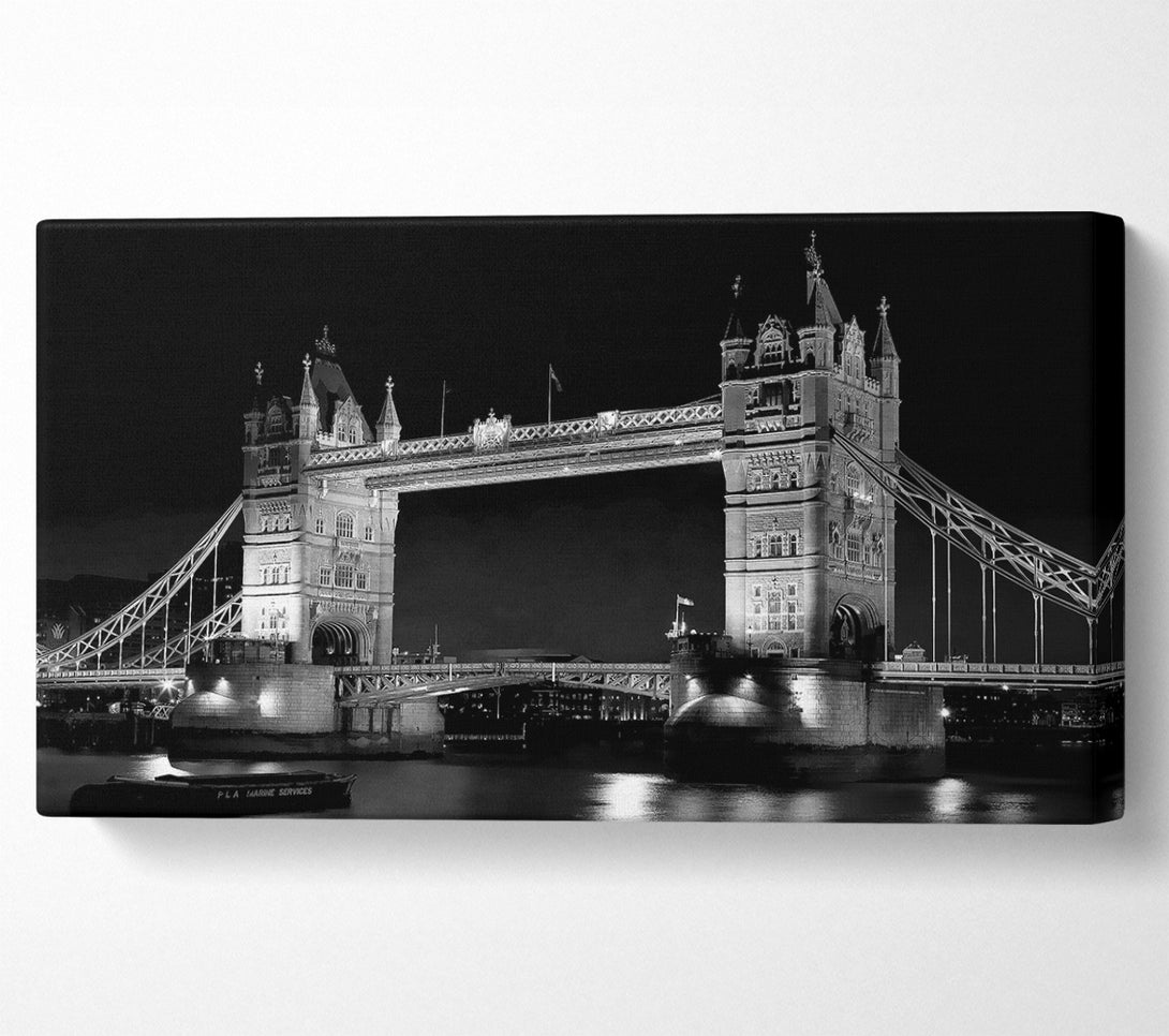  A Canvas Print of London Bridge Retro B n W Canvas Print