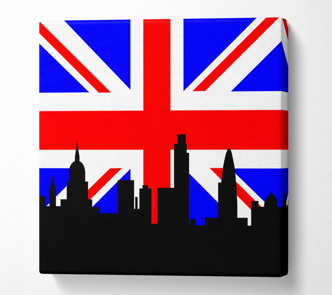  A Canvas Print of London City Great British Flag Canvas Print