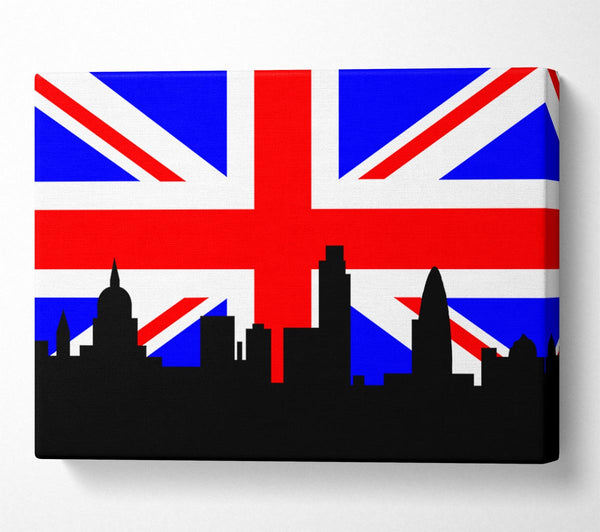  A Canvas Print of London City Great British Flag Canvas Print
