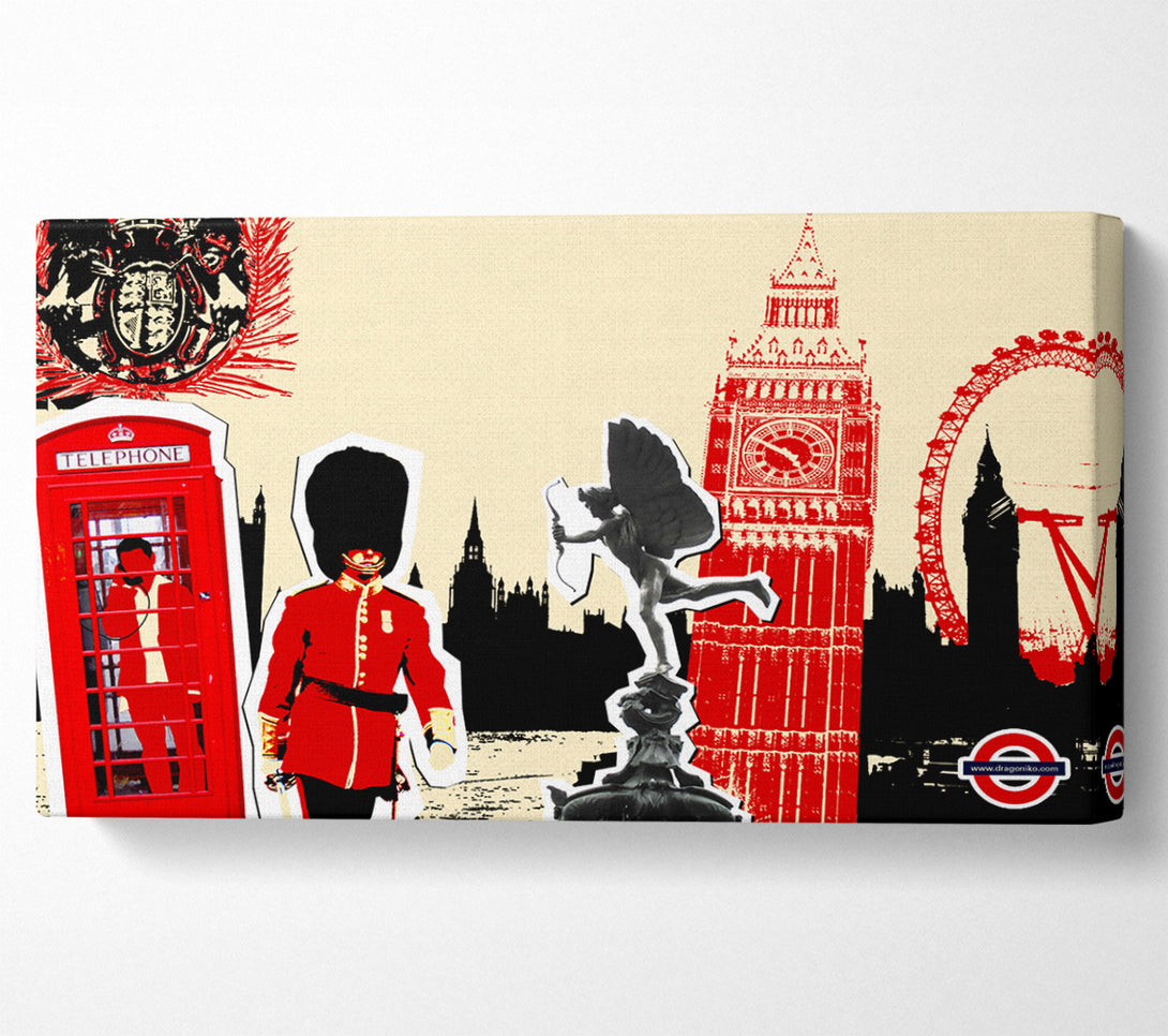  A Canvas Print of London Collage Canvas Art