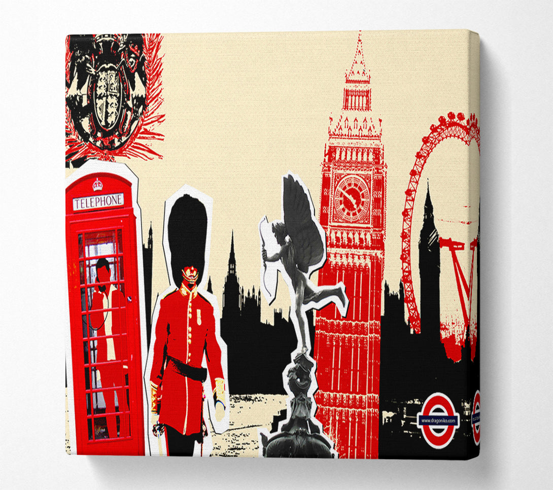  A Canvas Print of London Collage Canvas Art