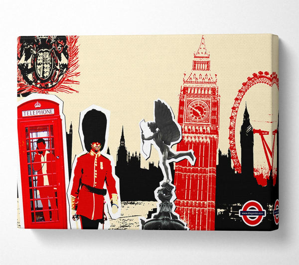  A Canvas Print of London Collage Canvas Art