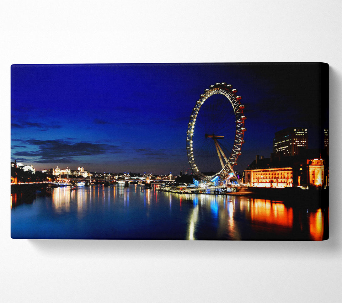  A Canvas Print of London Eye At Night Canvas Print