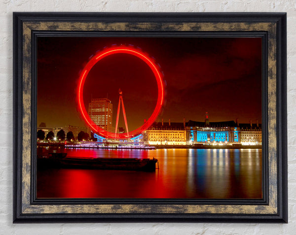 London Eye From Victoria Embankment Framed Print