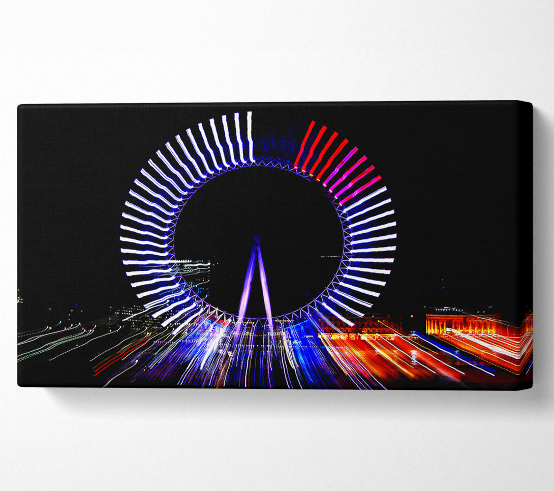  A Canvas Print of London Eye Lights Canvas Wall Art