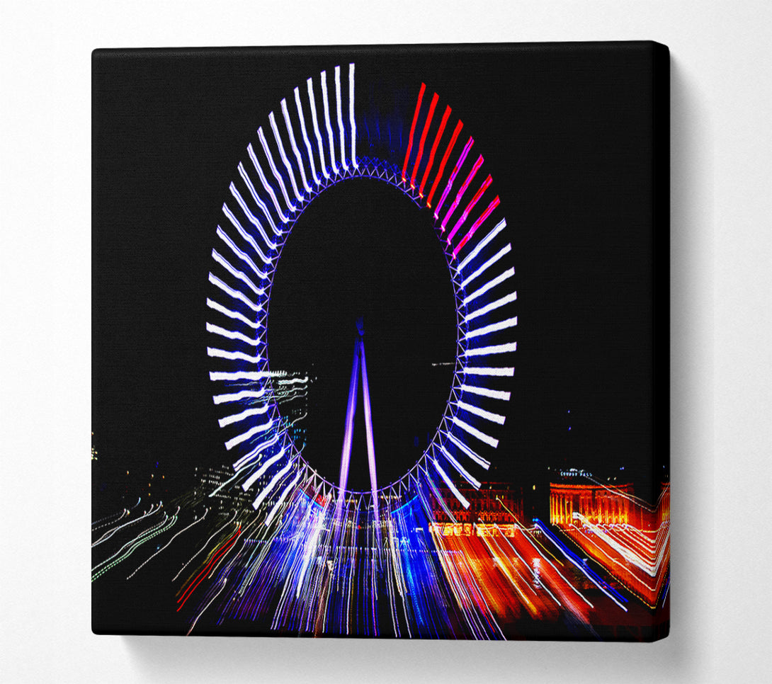  A Canvas Print of London Eye Lights Canvas Wall Art