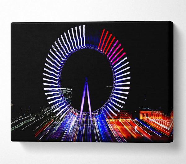  A Canvas Print of London Eye Lights Canvas Wall Art