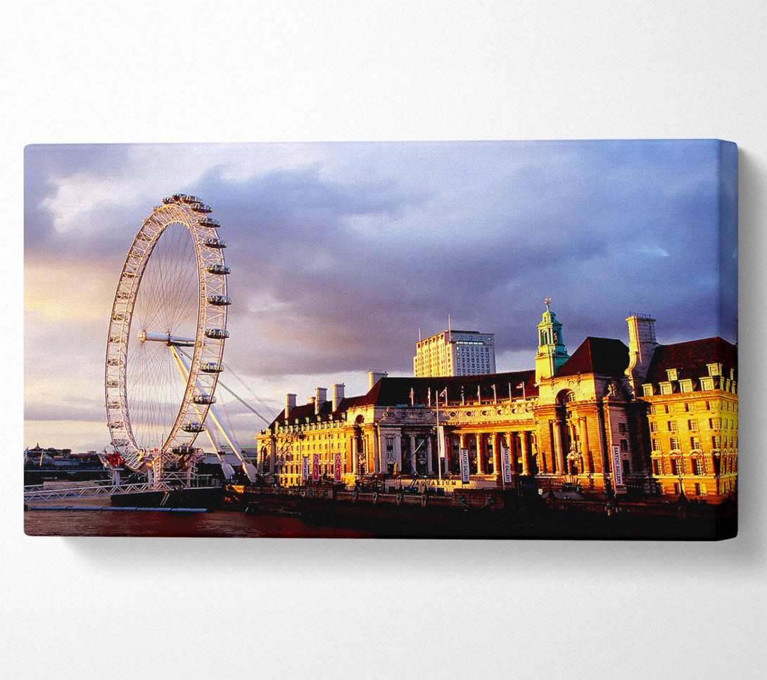  A Canvas Print of London Eye Morning Light Canvas Print