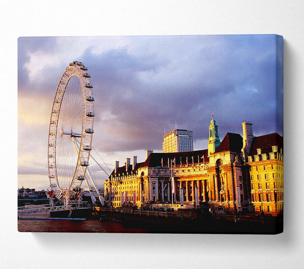  A Canvas Print of London Eye Morning Light Canvas Print