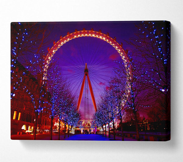  A Canvas Print of London Eye Night Lights Canvas Print