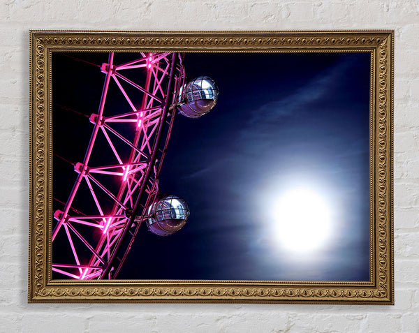 London Eye Pods In The Moonlight Framed Print