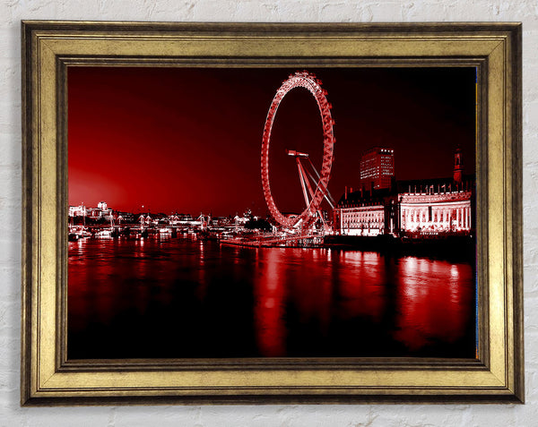 London Eye Red Framed Print
