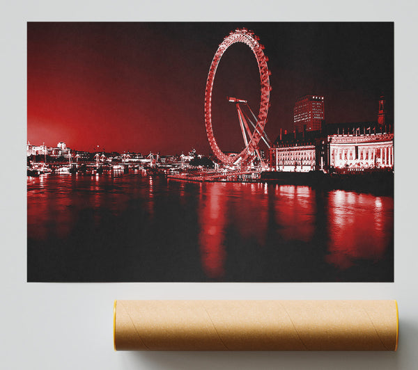 London Eye Red Giclee Print