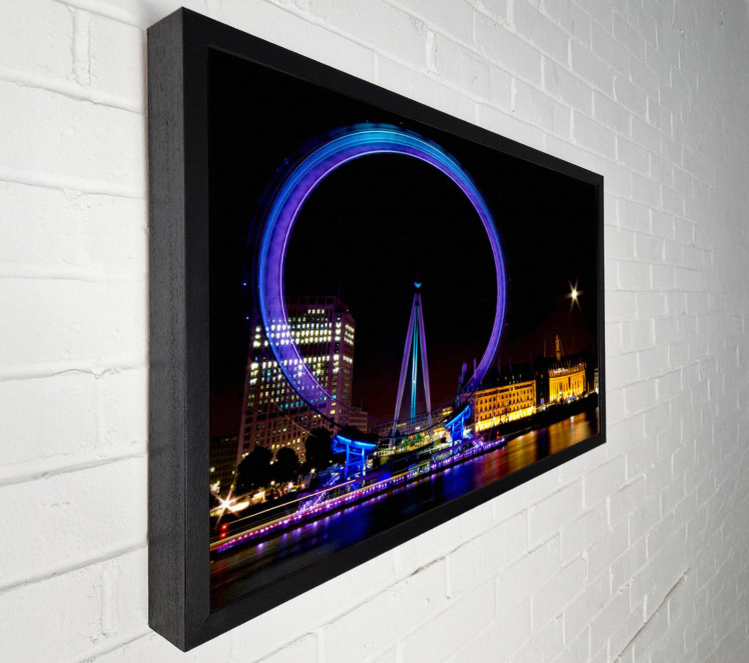  A Canvas Print of London Eye Speed Nights Canvas Print