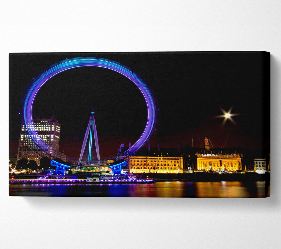  A Canvas Print of London Eye Speed Nights Canvas Print