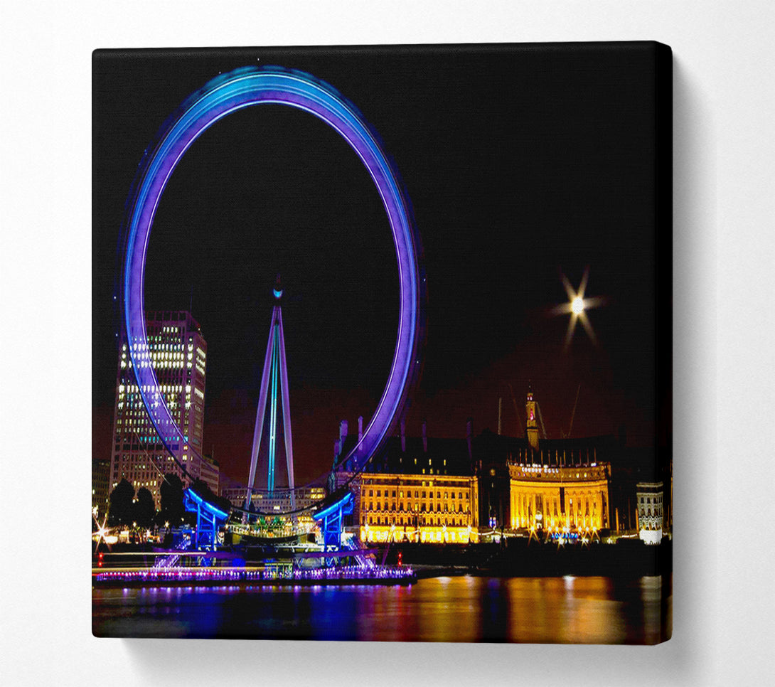  A Canvas Print of London Eye Speed Nights Canvas Print