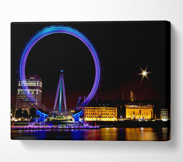  A Canvas Print of London Eye Speed Nights Canvas Print