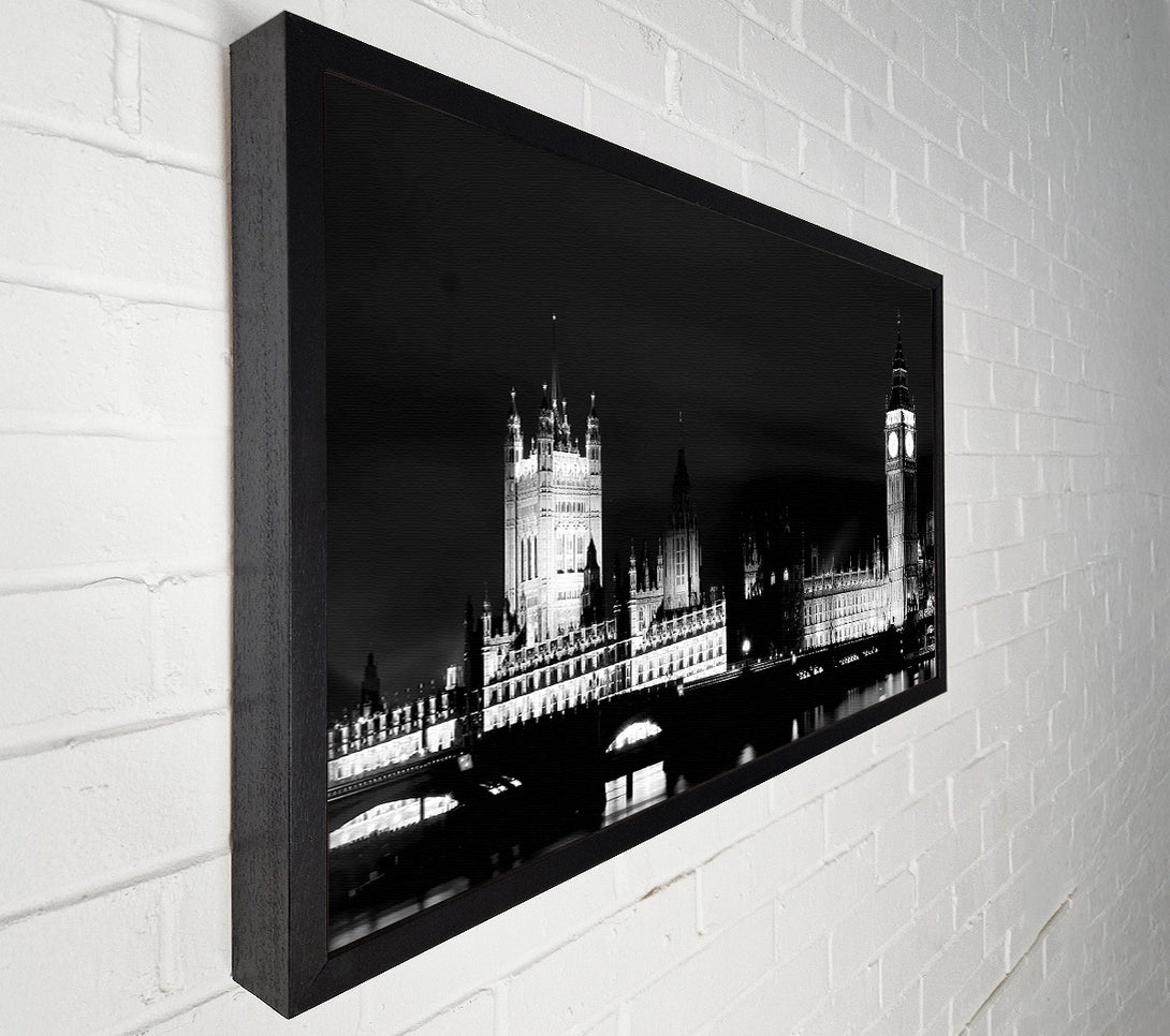  A Canvas Print of London Houses Of Parliament Dark Nights Canvas Print