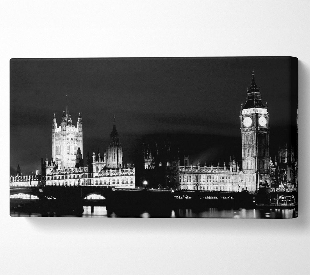  A Canvas Print of London Houses Of Parliament Dark Nights Canvas Print