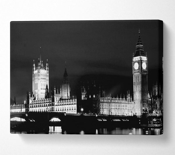  A Canvas Print of London Houses Of Parliament Dark Nights Canvas Print